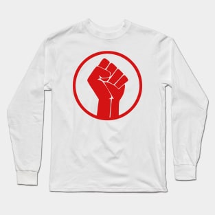 Raised fist - Red Long Sleeve T-Shirt